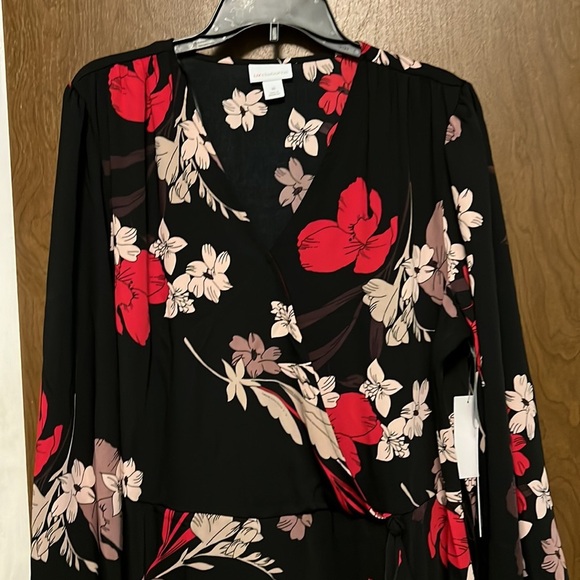 NWT Liz Claiborne long sleeved floral dress size 18 - Picture 2 of 5